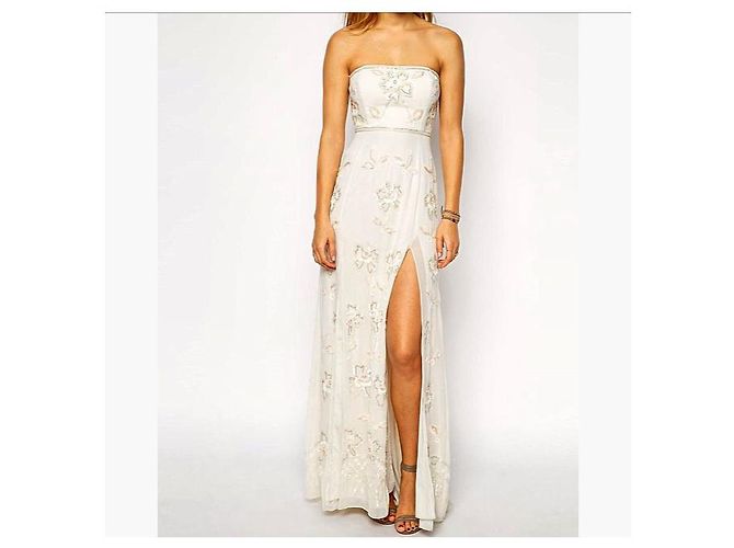 Vestido Glossy Willow Needle & Thread blanco crema - vista 2