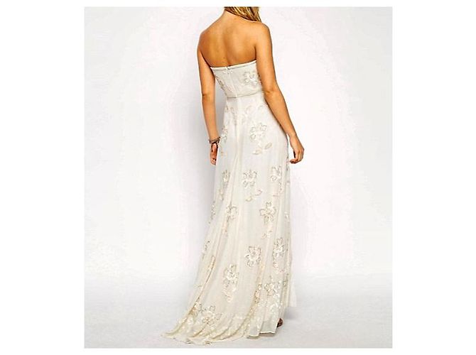 Vestido Glossy Willow Needle & Thread blanco crema - vista 3