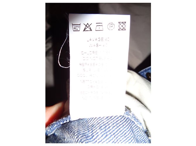 Jeans Biker Balmain Blu in Cotone - vista 7