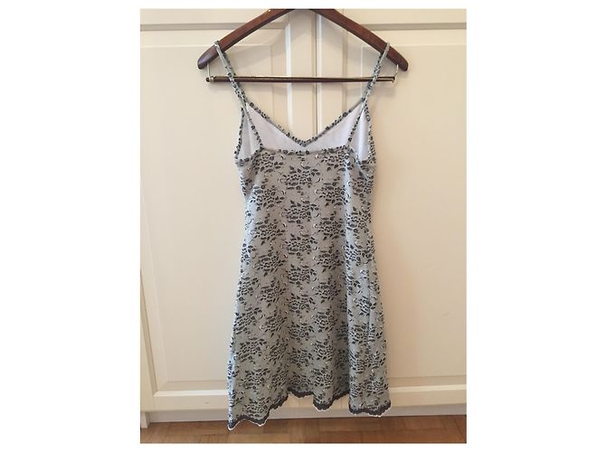 French Connection Kurzes Kleid mit Schultergurten Hellgrün - Ansicht 4