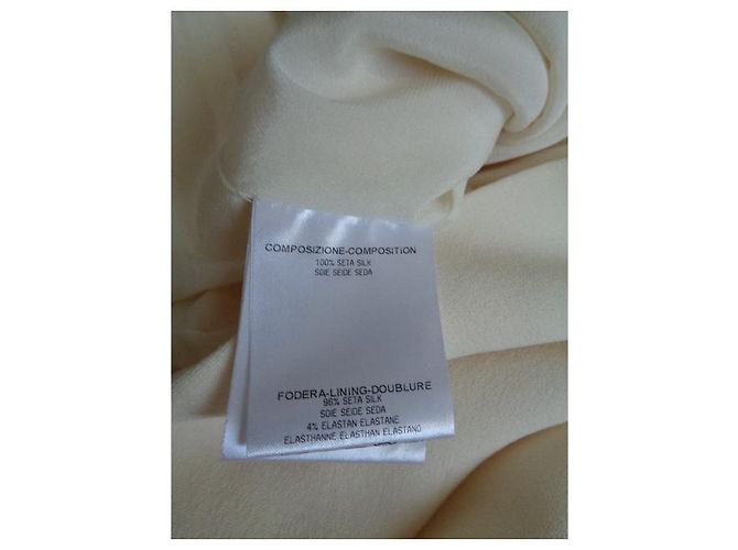 Gucci Cocktailkleid Seide Creme Roh - Ansicht 11