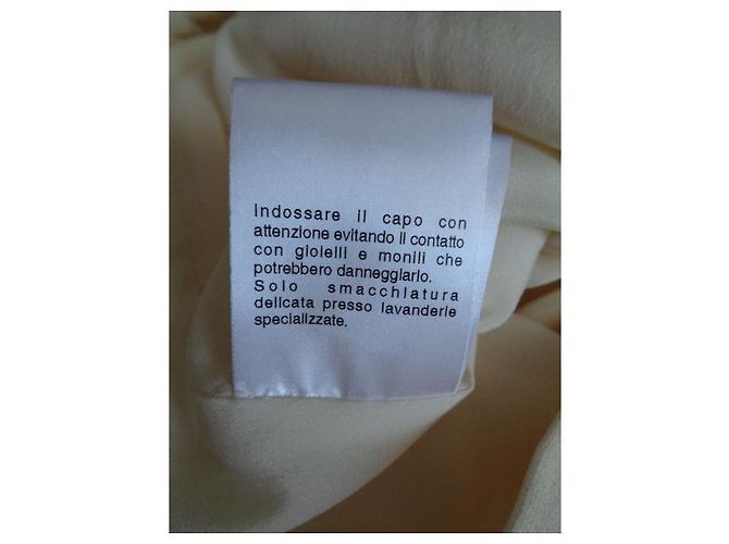 Gucci Cocktailkleid Seide Creme Roh - Ansicht 13