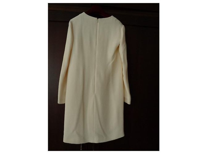 Gucci Cocktailkleid Seide Creme Roh - Ansicht 4
