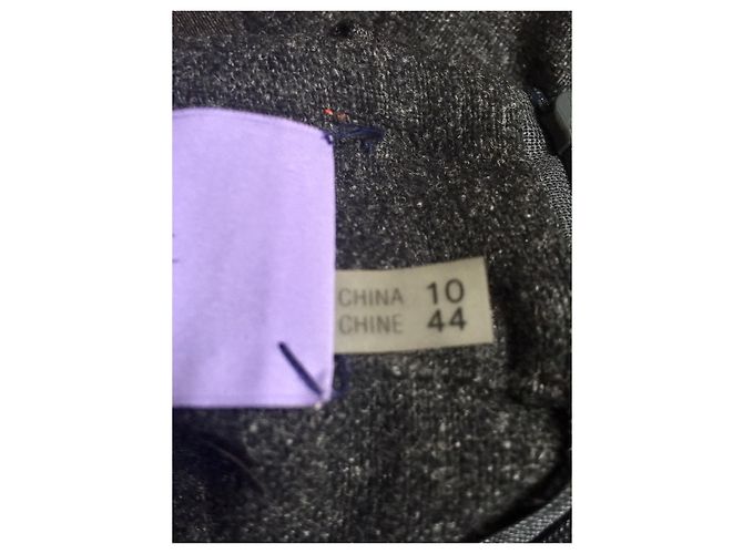 Vera Wang Wollseidenkleid Anthrazitgrau - Ansicht 10
