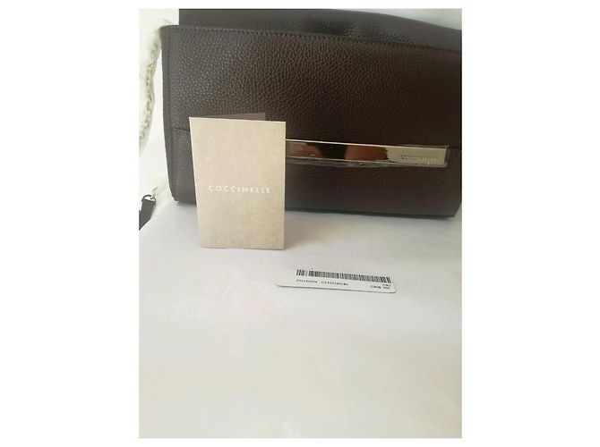Autre Marque Pochette Coccinelle in pelle marrone Marrone scuro - vista 4