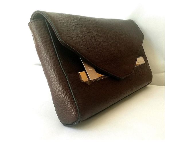 Autre Marque Pochette Coccinelle in pelle marrone Marrone scuro - vista 5