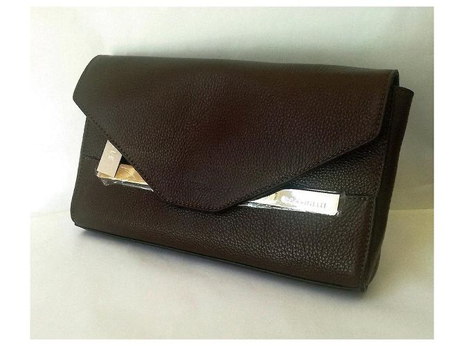 Autre Marque Pochette Coccinelle in pelle marrone Marrone scuro - vista 6