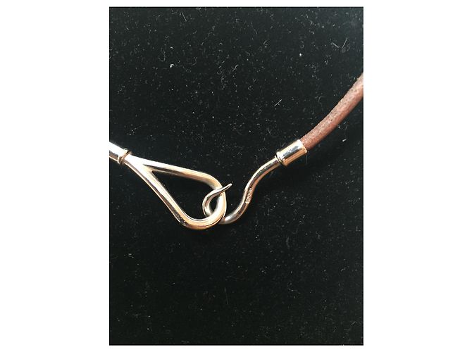 Hermès Jumbo Ohrringe aus Silber Braun - Ansicht 3