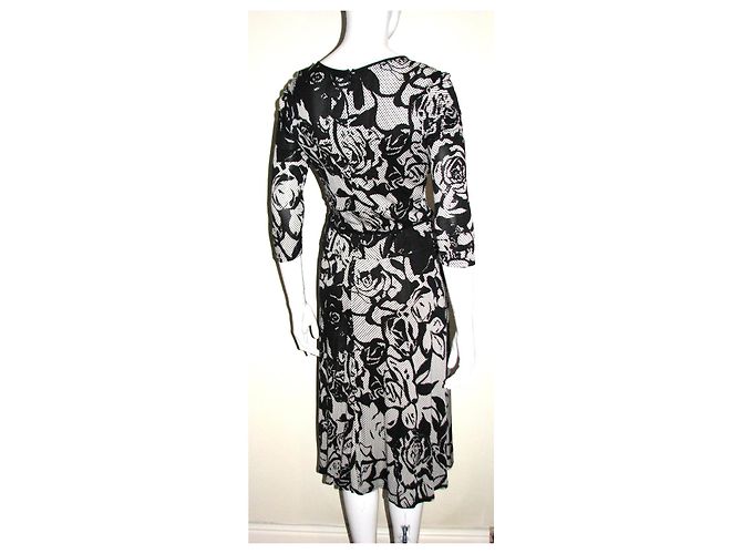 Escada Abito in jersey bianco e nero - vista 3