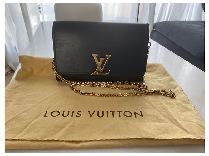 Borsa a mano Louis Vuitton Louisa in pelle nera Nero - vista 5