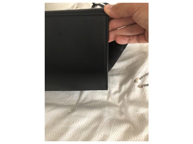 Trapèze Borsa a spalla Céline TRAPEZE grande in pelle e scamosciata blu scuro Blu navy - vista 3