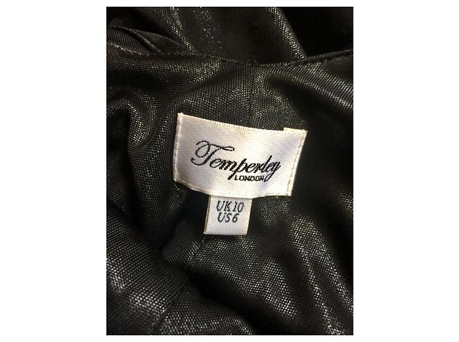 Metallic schwarz Temperley London Kleid Metallisch - Ansicht 7
