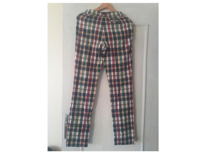 Pantalones Chinos de Algodón a Cuadros Agnès b. Multicolor - vista 2