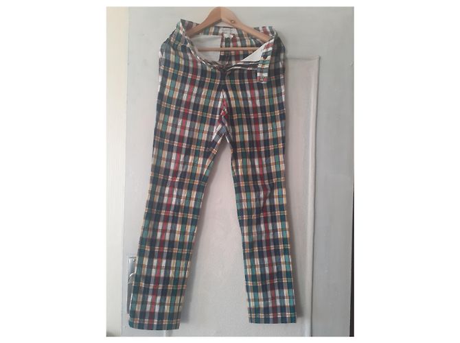 Pantalones Chinos de Algodón a Cuadros Agnès b. Multicolor - vista 3