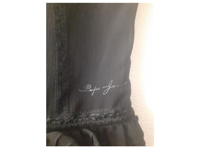 Pepe Jeans Lace and Crepe Ruffled Top Black XL - view 3