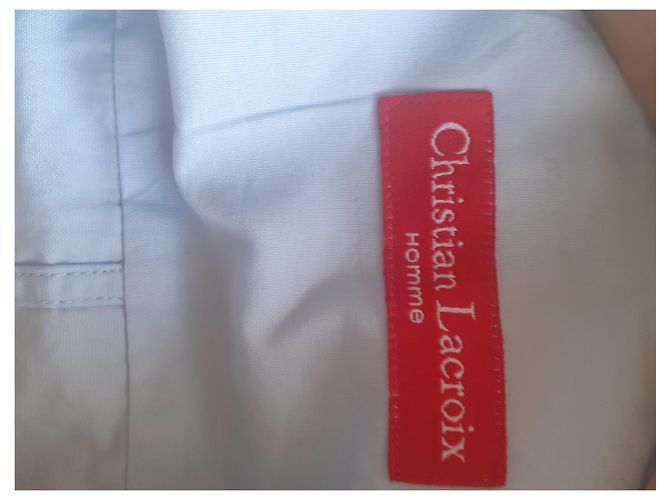 Camicia Slim in Cotone Christian Lacroix Azzurro Chiaro Blu chiaro - vista 2
