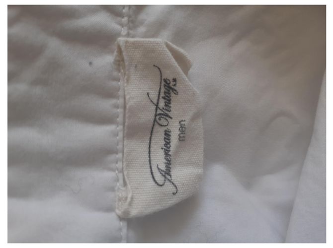 Camicia American Vintage Bianca in Cotone Bianco - vista 3