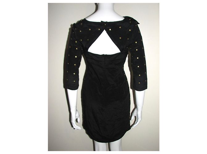 Alice by Temperley Abito in misto seta con borchie Nero - vista 2