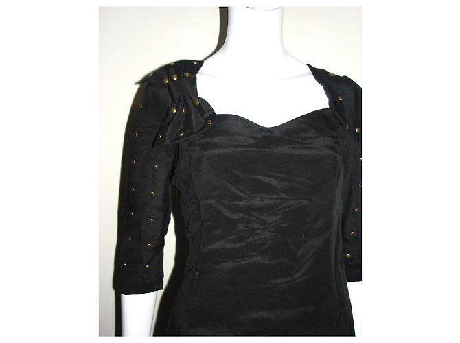 Alice by Temperley Abito in misto seta con borchie Nero - vista 4