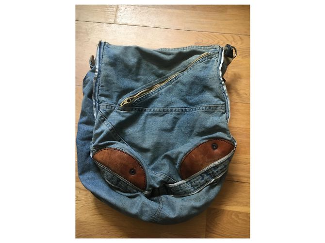 Borsa a mano Pepe Jeans in cotone blu con tasche multiple - vista 2