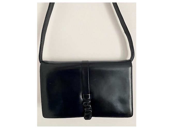 Vintage Céline Trio Kalbsleder Clutch Handtasche Blau - Ansicht 2