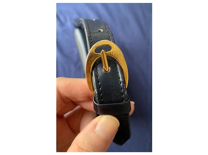 Vintage Céline Trio Kalbsleder Clutch Handtasche Blau - Ansicht 7