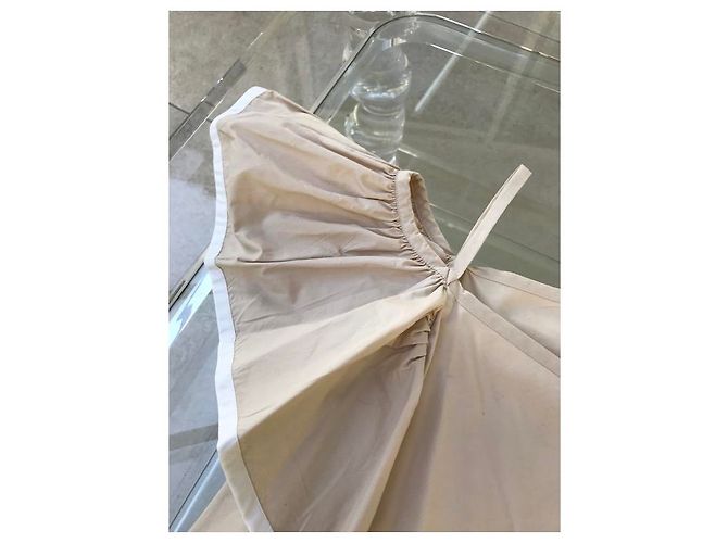 Top de algodão bege Chloé Branco - vista 2