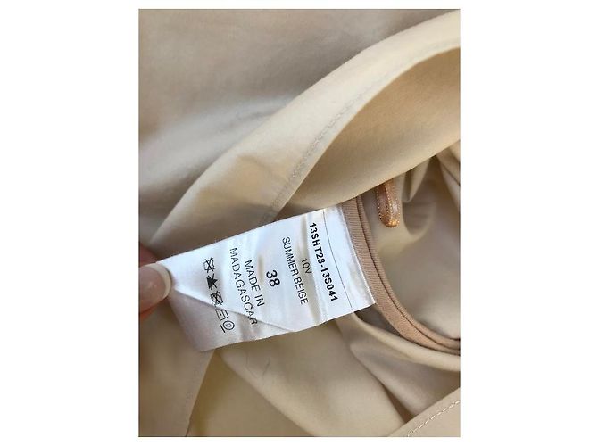 Top de algodão bege Chloé Branco - vista 4