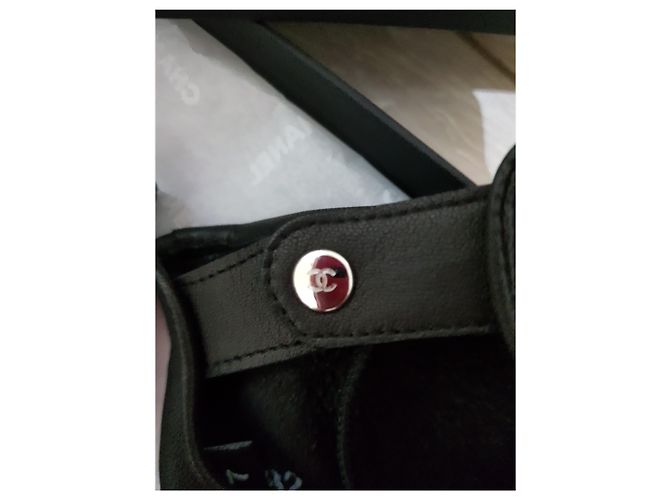 Chanel camelia guanti Nero - vista 4