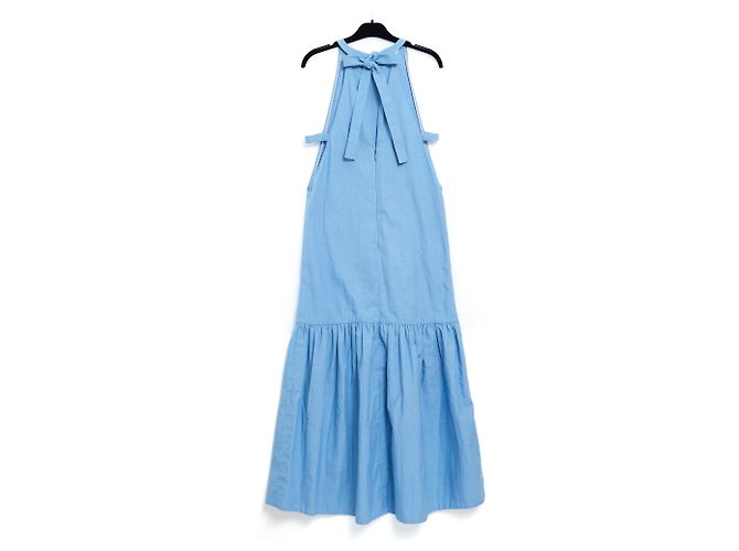 Louis Vuitton langes Chambray Kleid blau Größe 36 - Ansicht 2
