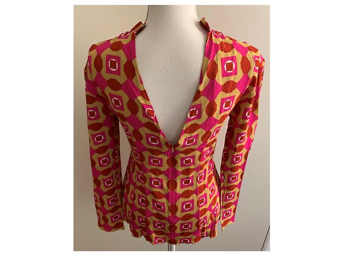 Top Marni in viscosa stampata multicolore - vista 10