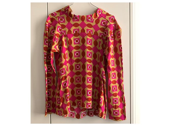Top Marni in viscosa stampata multicolore - vista 2