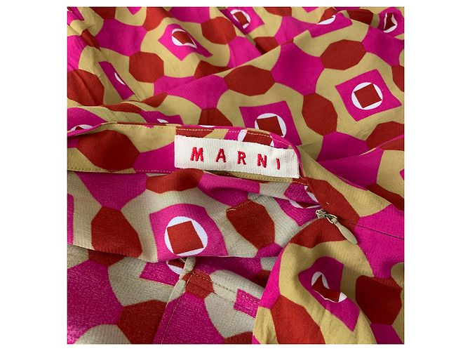 Top Marni in viscosa stampata multicolore - vista 3