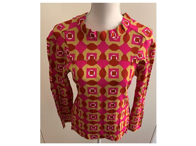Top Marni in viscosa stampata multicolore - vista 8
