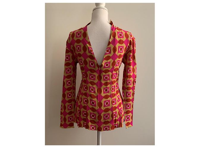 Top Marni in viscosa stampata multicolore - vista 9