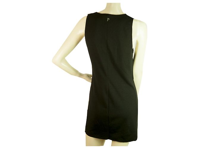 Dondup Preto Viscose Mini tanque sem mangas LBD Vestido tamanho L - vista 2