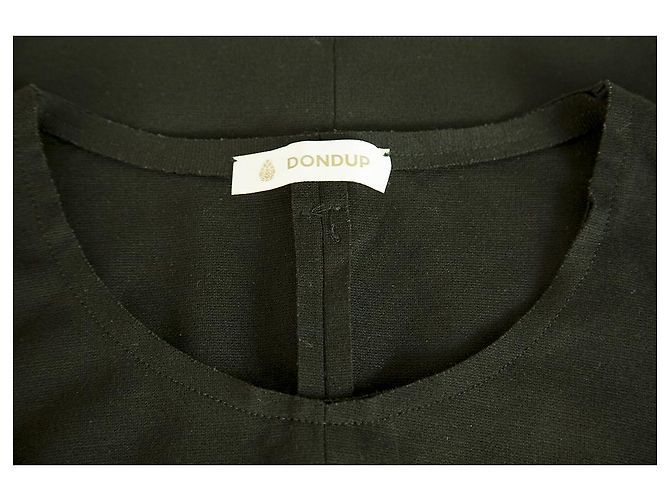 Dondup Preto Viscose Mini tanque sem mangas LBD Vestido tamanho L - vista 3