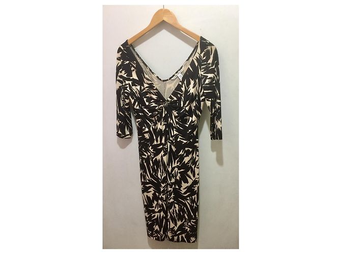 Diane Von Furstenberg Vestido de seda DvF Tarelle Castaño Crudo - vista 5
