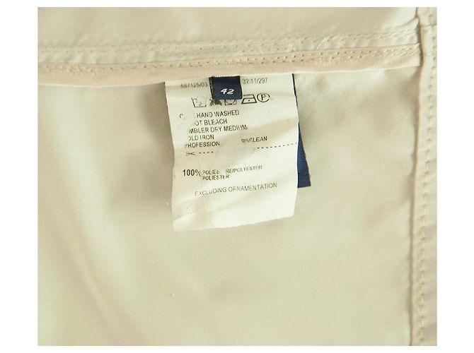 Trussardi Jeans Off White Woman's Lightweight Polyester Trench Jacket It 42 - view 4
