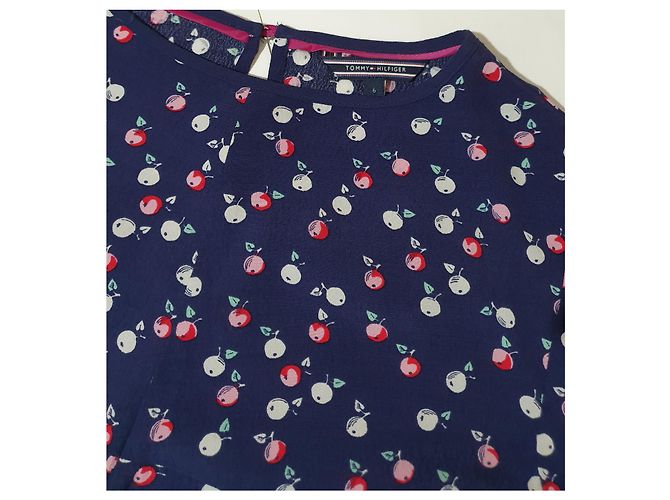 Tommy Hilfiger Viskosebluse Blau Multicolour Mehrfarben - Ansicht 3
