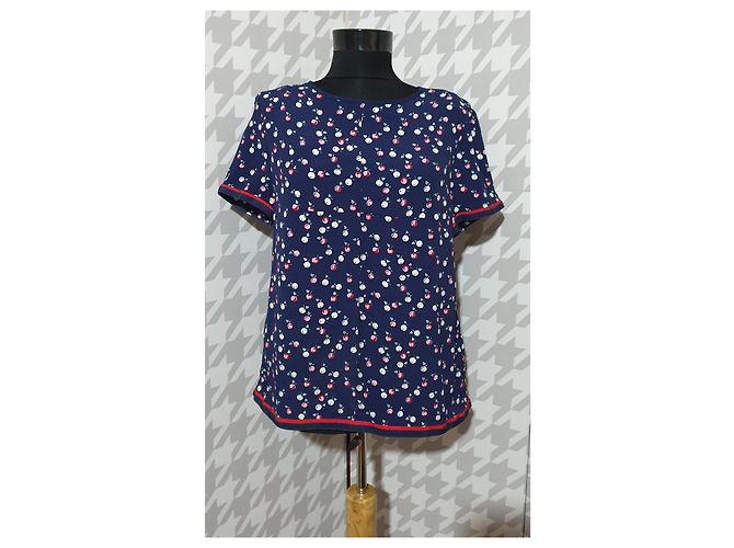 Tommy Hilfiger Viskosebluse Blau Multicolour Mehrfarben - Ansicht 4