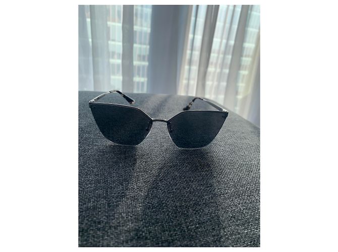 Gafas de sol Prada Cat-eye de metal gris - vista 4
