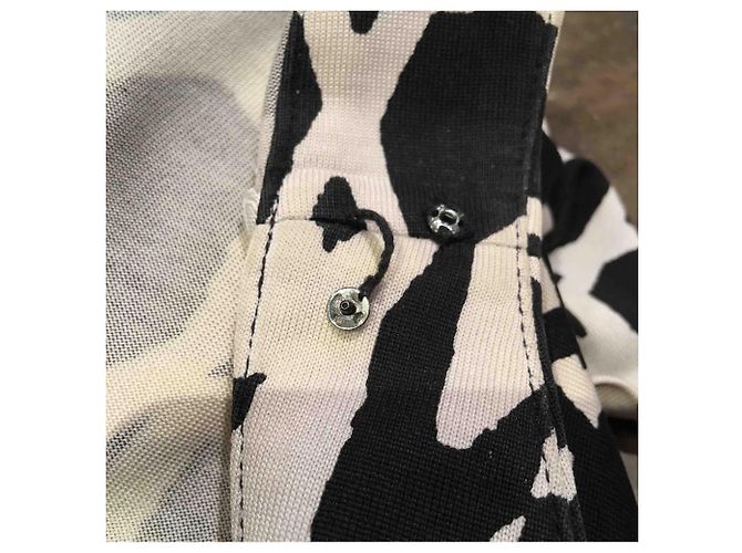 Diane Von Furstenberg Aggie Seidenkleid schwarz weiß - Ansicht 6