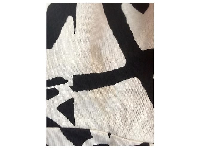 Diane Von Furstenberg Aggie Seidenkleid schwarz weiß - Ansicht 7