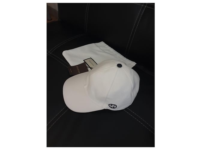 Berretto Gucci Bianco in Cotone - vista 8