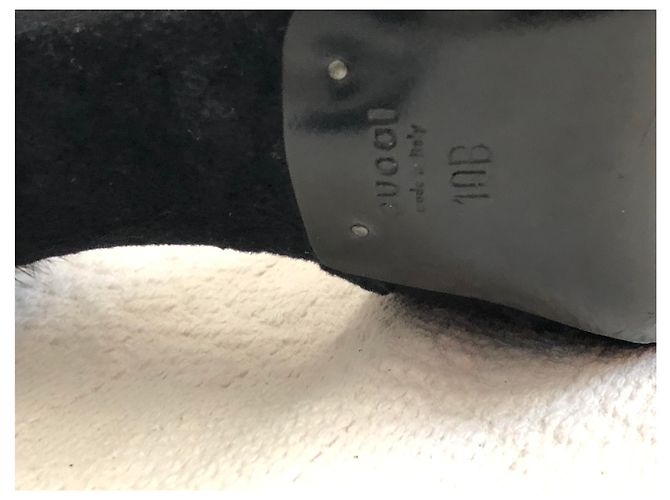 Décolleté Gucci Nere in Velluto Pelle Esotica e Visone Nero - vista 8