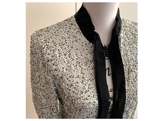 Lanvin Pailletes Blazerjacke Weiß - Ansicht 3