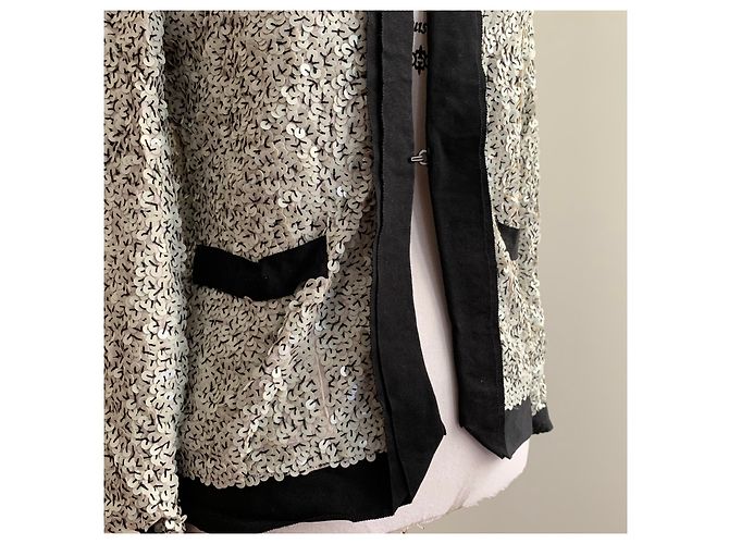Lanvin Pailletes Blazerjacke Weiß - Ansicht 8