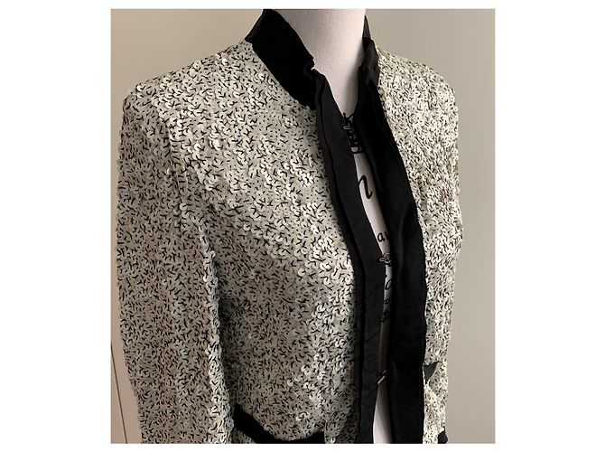 Lanvin Pailletes Blazerjacke Weiß - Ansicht 9
