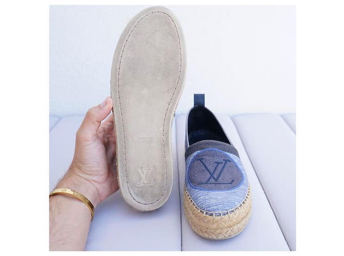 Louis Vuitton Espadrilles Blue Beige Navy blue - view 2